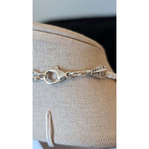 DEL Sterling Amber Heart Amber Garnet Freshwater Pearl Pendant Necklace - Picture 11 of 12